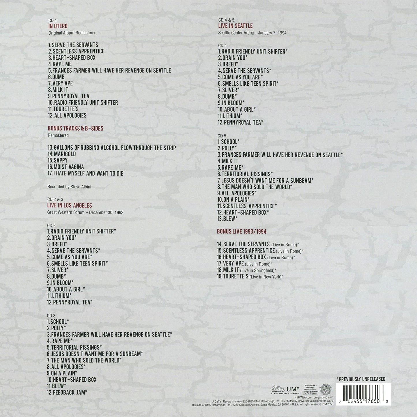 In Utero [30th Anniversary Super Deluxe Edition]