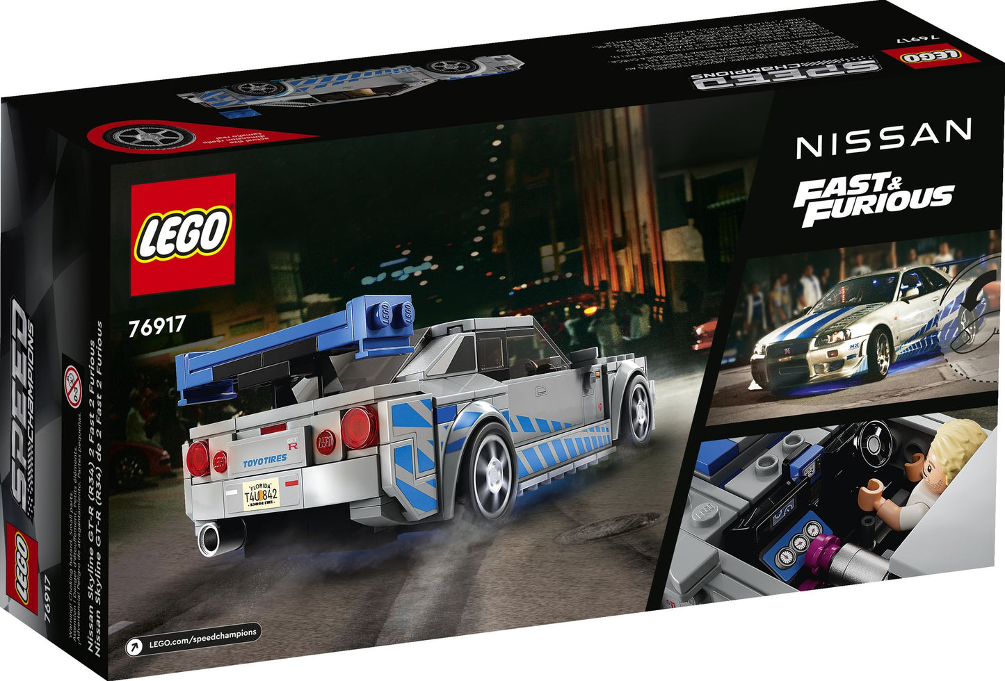 LEGO Speed Champions 2 Fast 2 Furious Nissan Skyline GT-R (R34) 76917