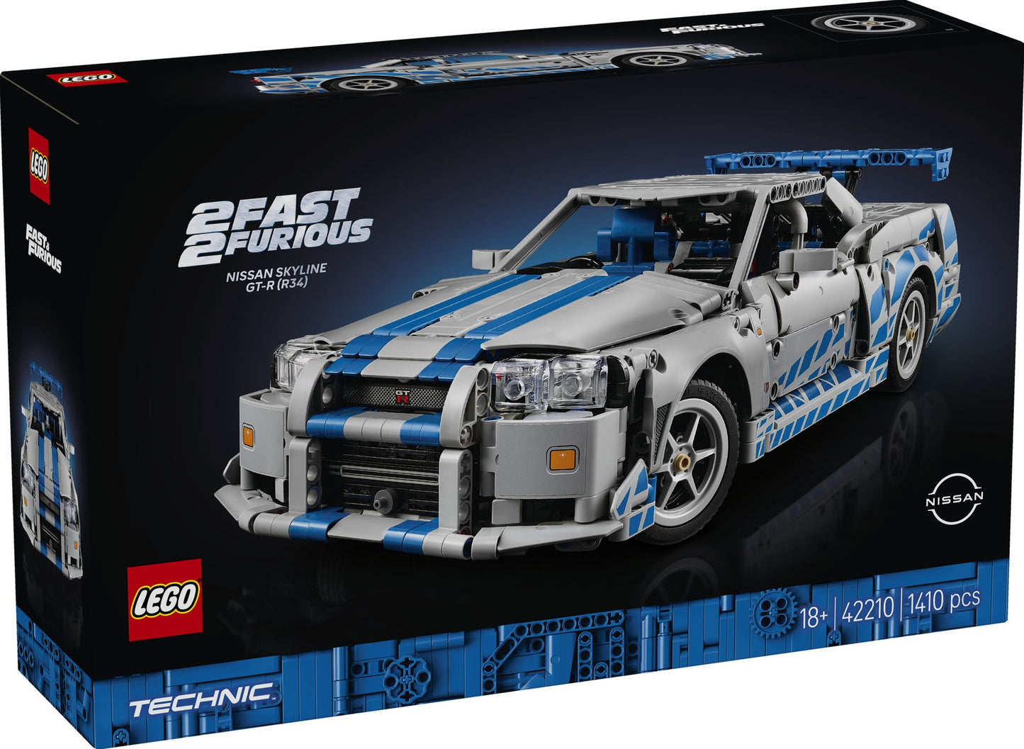LEGO Technic 2 Fast 2 Furious Nissan Skyline GT-R (R34) Car 42210