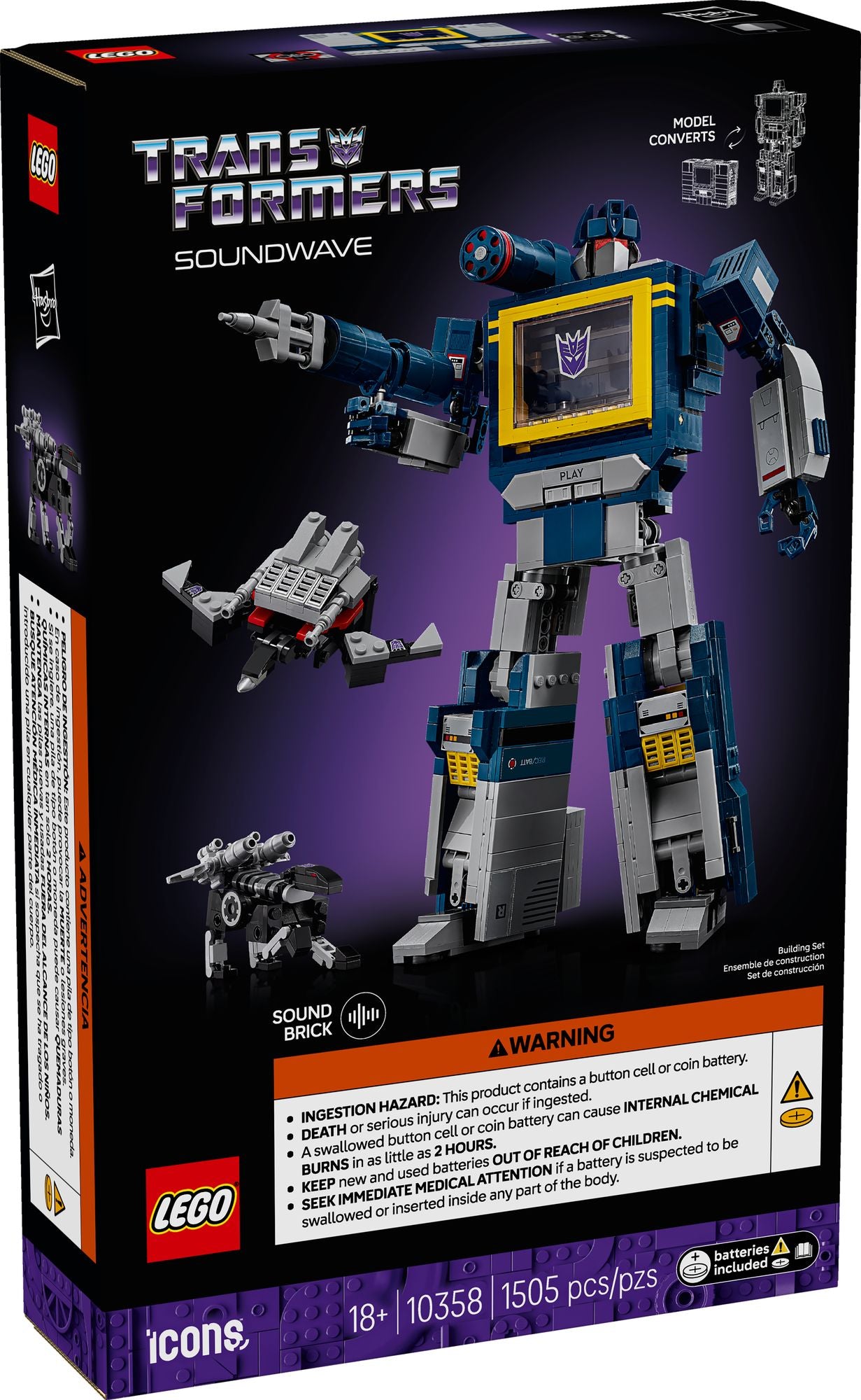 LEGO Icons Transformers: Soundwave 10358