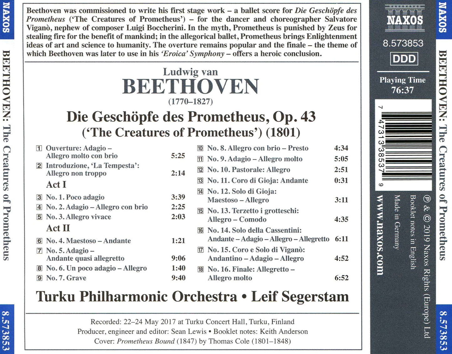 Beethoven: The Creatures of Prometheus