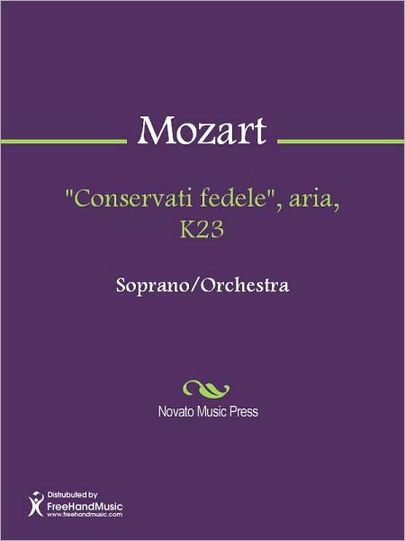 "Conservati fedele", aria, K23