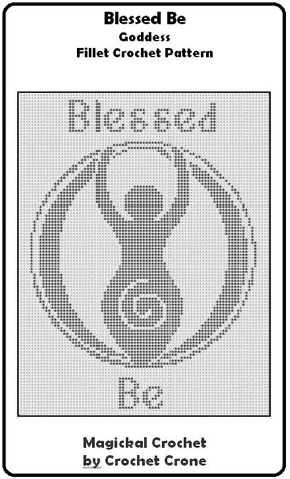 "Blessed Be" Goddess Fillet Crochet Pattern
