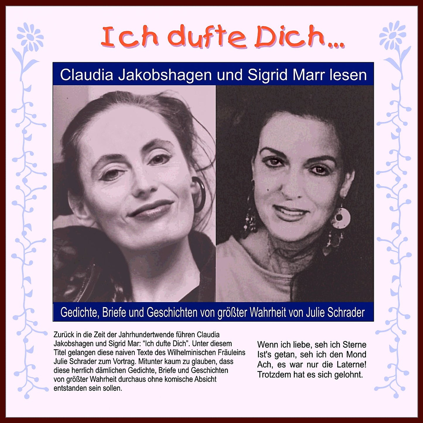 " Ich dufte dich...": Gedichte, Briefe und Geschichten von Julie Schrader (1881-1939)