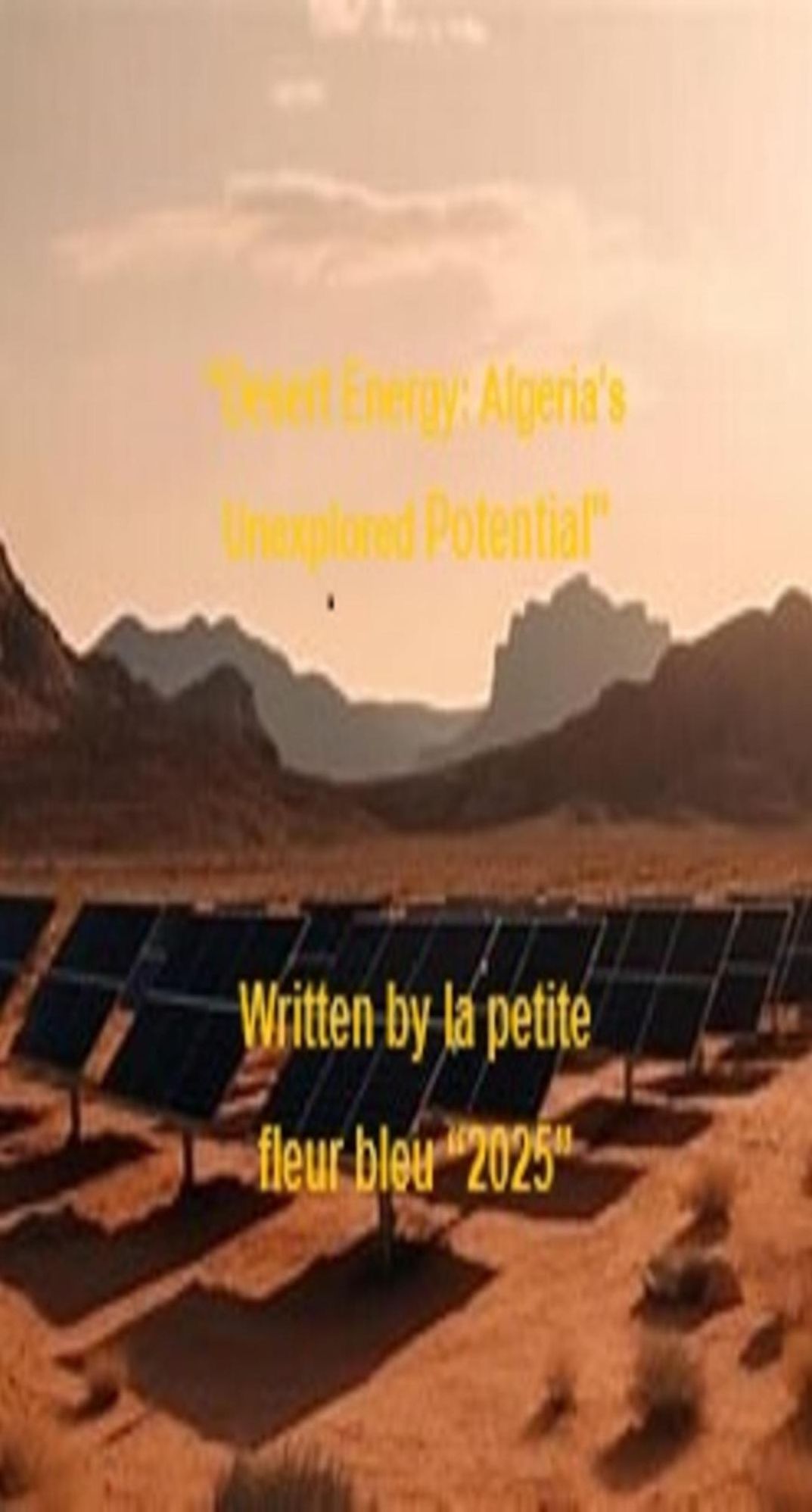 "Desert Energy: Algeria's Unexplored Potential"