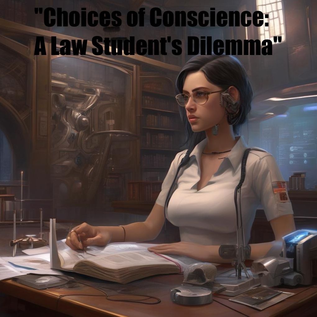 "Choices of Conscience: A Law Student's Dilemma" - fictional story about a law student who has to decide whether or not,