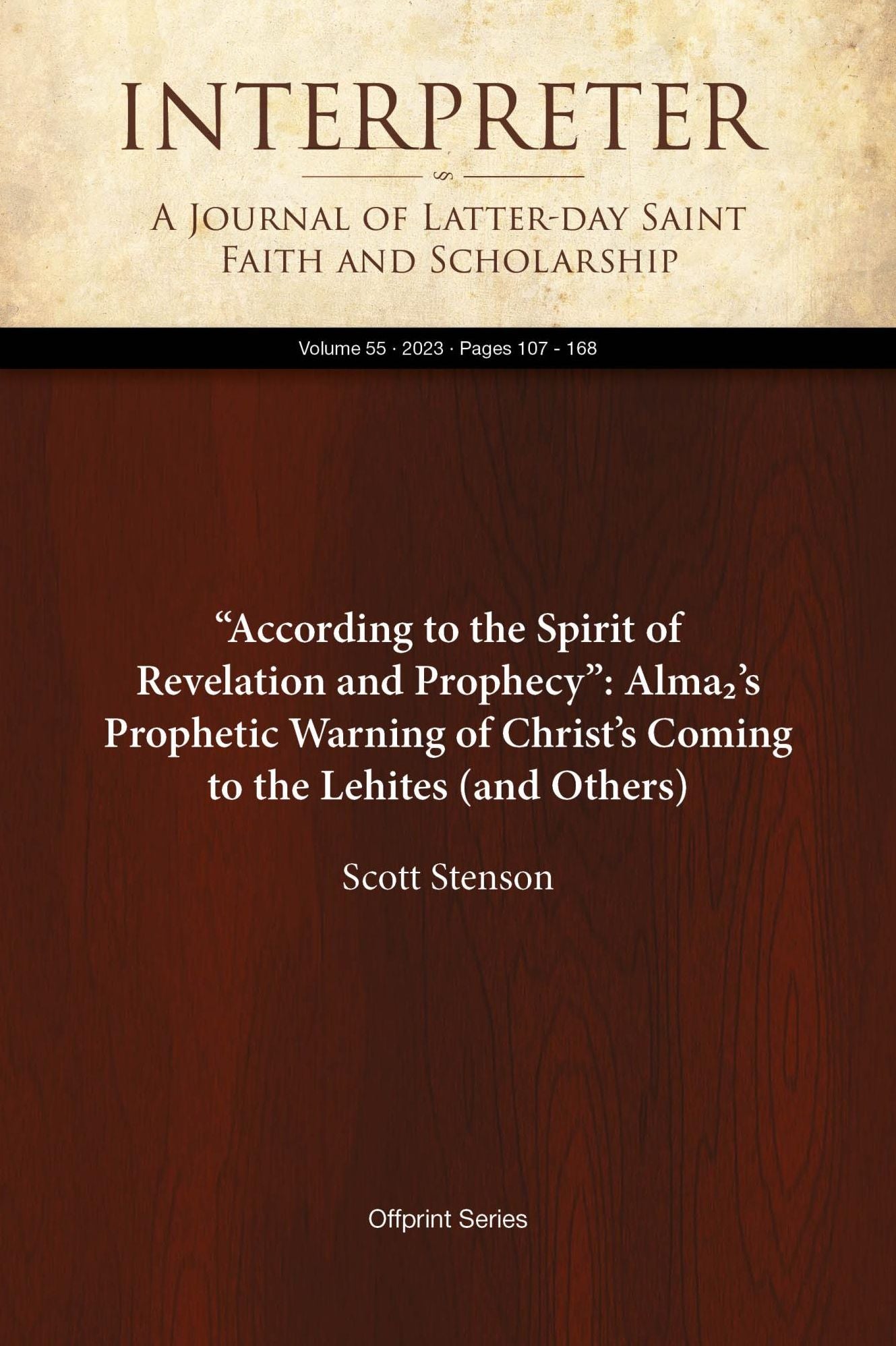 "According to the Spirit of Revelation and Prophecy": Alma2's Prophetic Warning of Christ's Coming to the Lehites