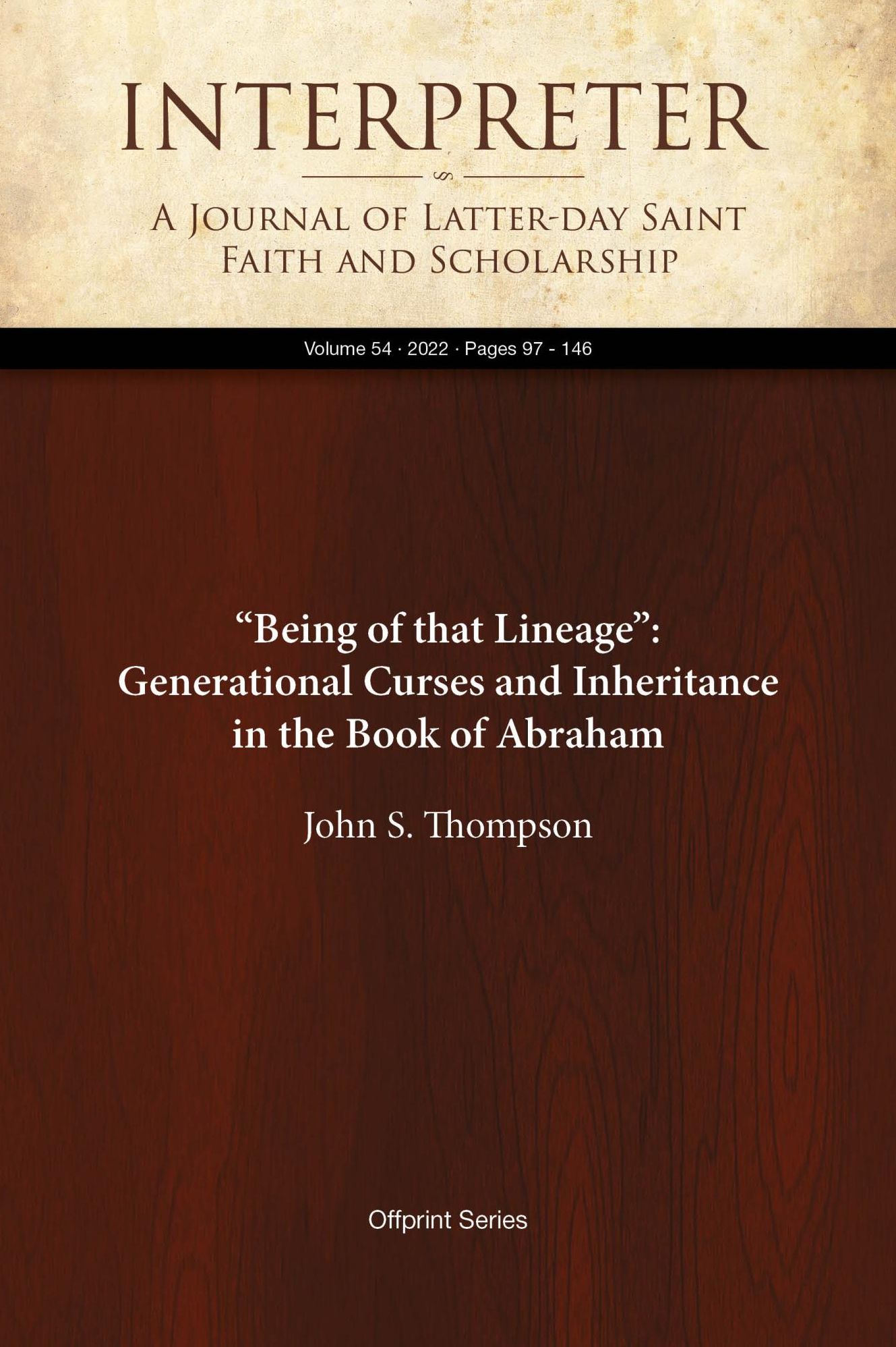 "Being of that Lineage": Generational Curses and Inheritance in the Book of Abraham