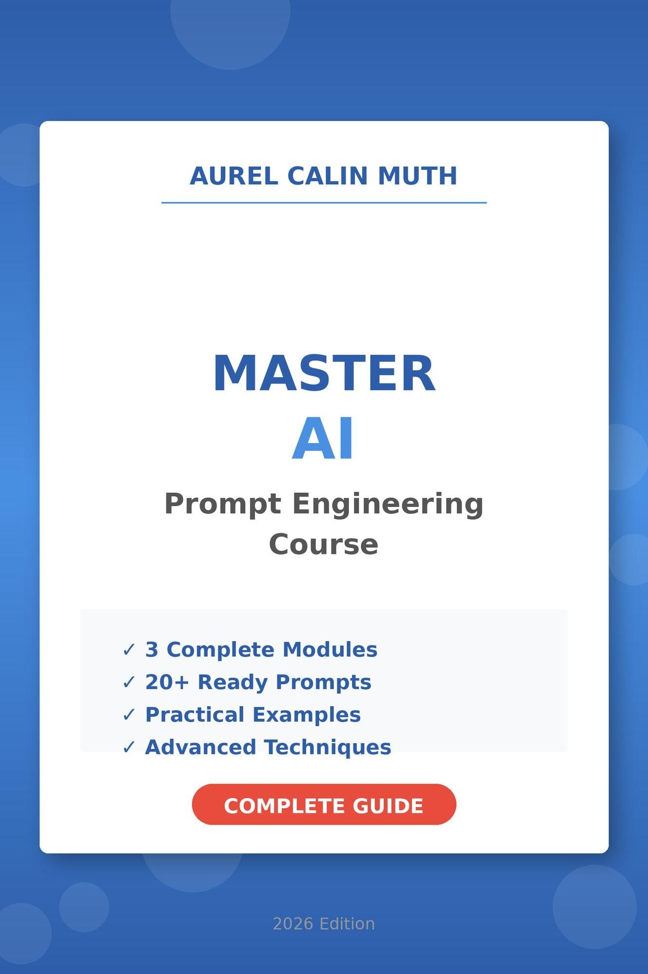Master AI: Prompt Engineering Course