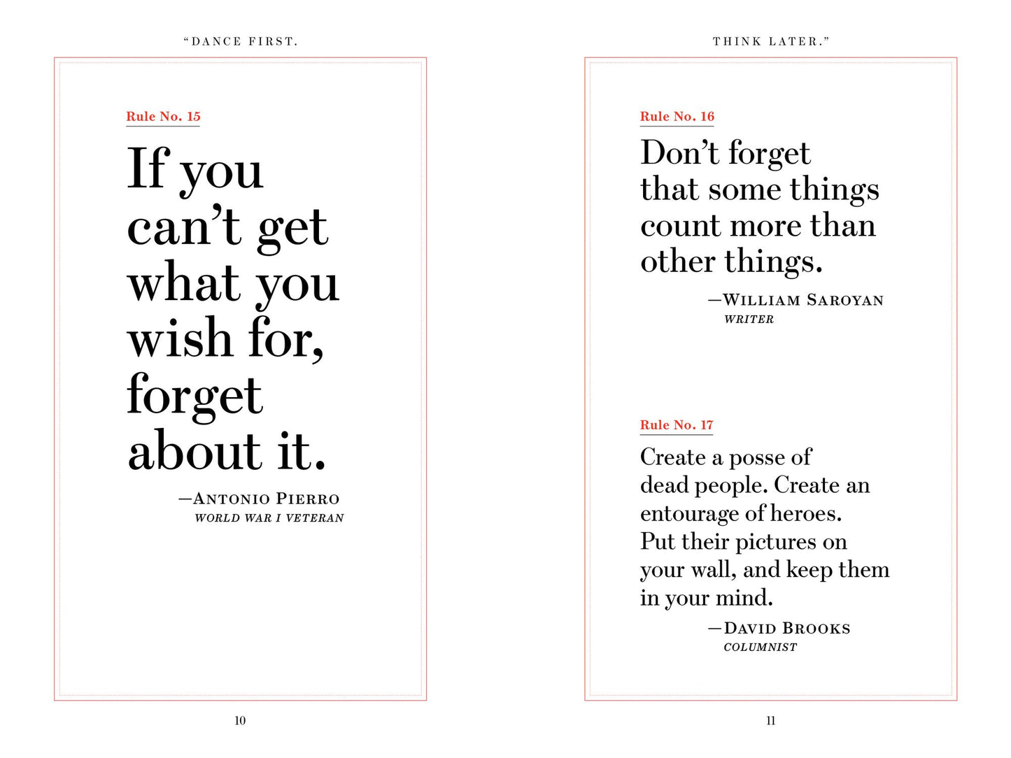 "Dance First. Think Later": 618 Rules to Live By
