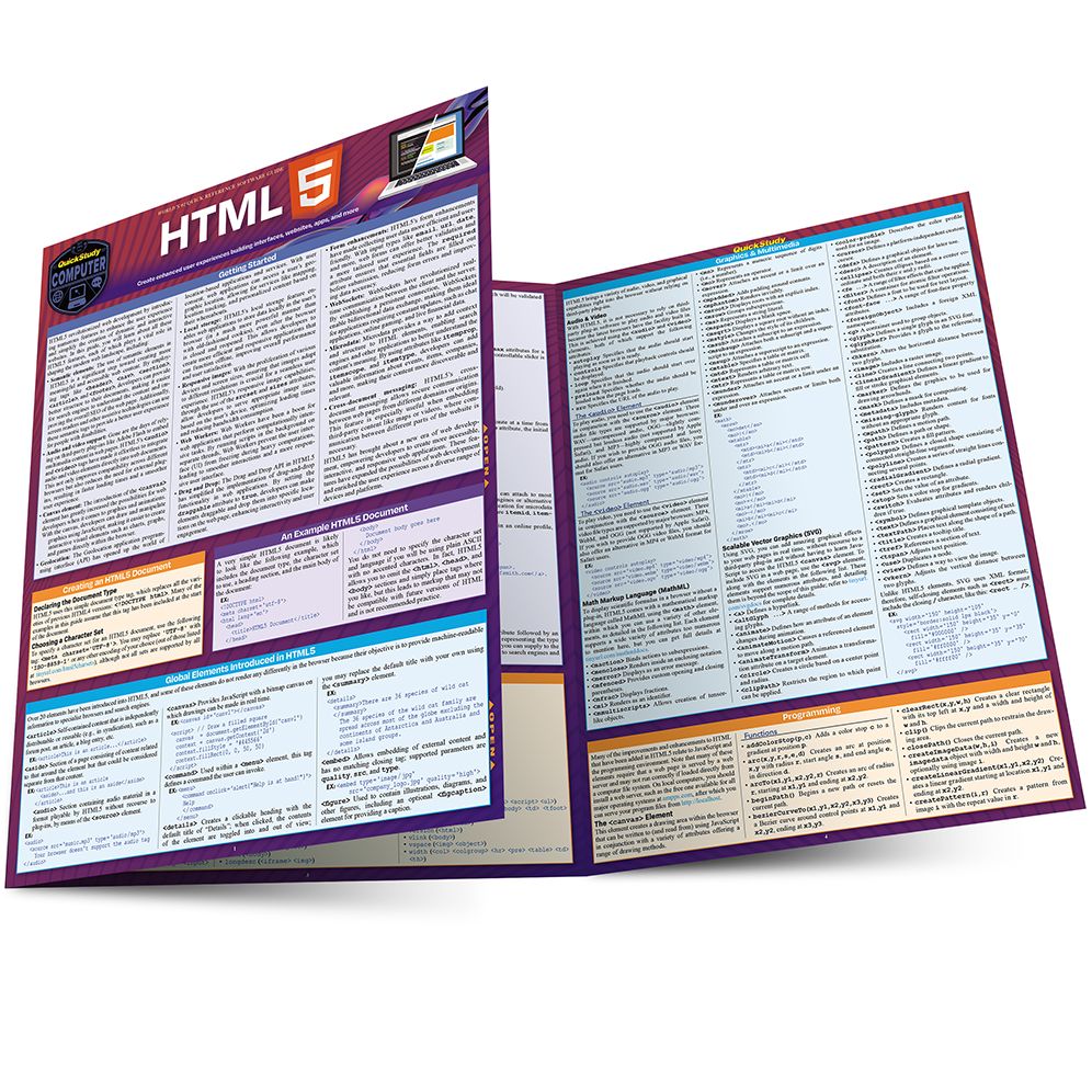 HTML 5: a QuickStudy Laminated Reference Guide