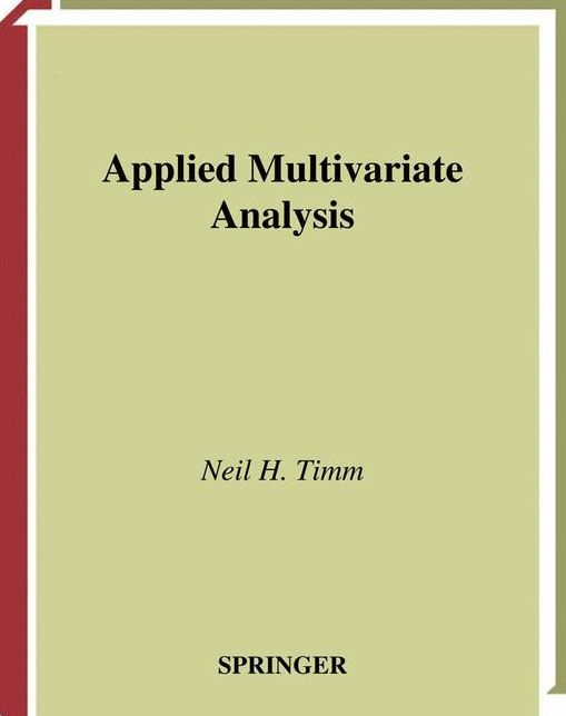 Applied Multivariate Analysis