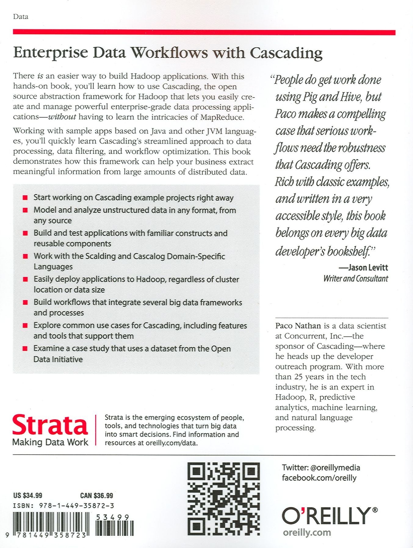 Enterprise Data Workflows with Cascading: Streamlined Enterprise Data Management and Analysis