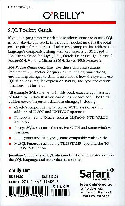 SQL Pocket Guide: A Guide to SQL Usage
