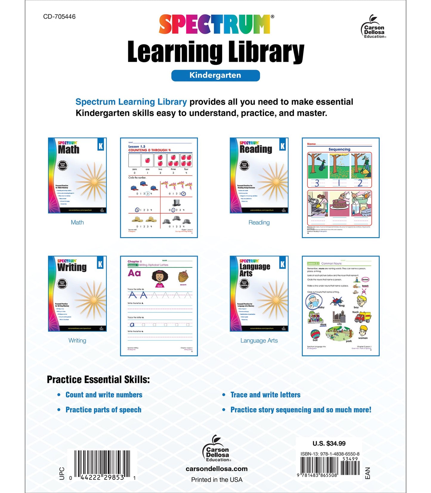 Spectrum Learning Library, Grade K
