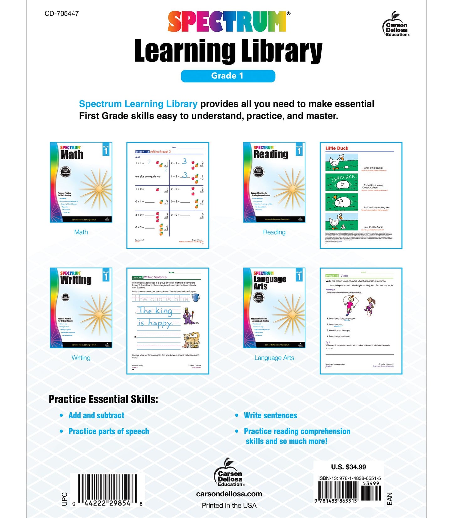 Spectrum Learning Library, Grade 1