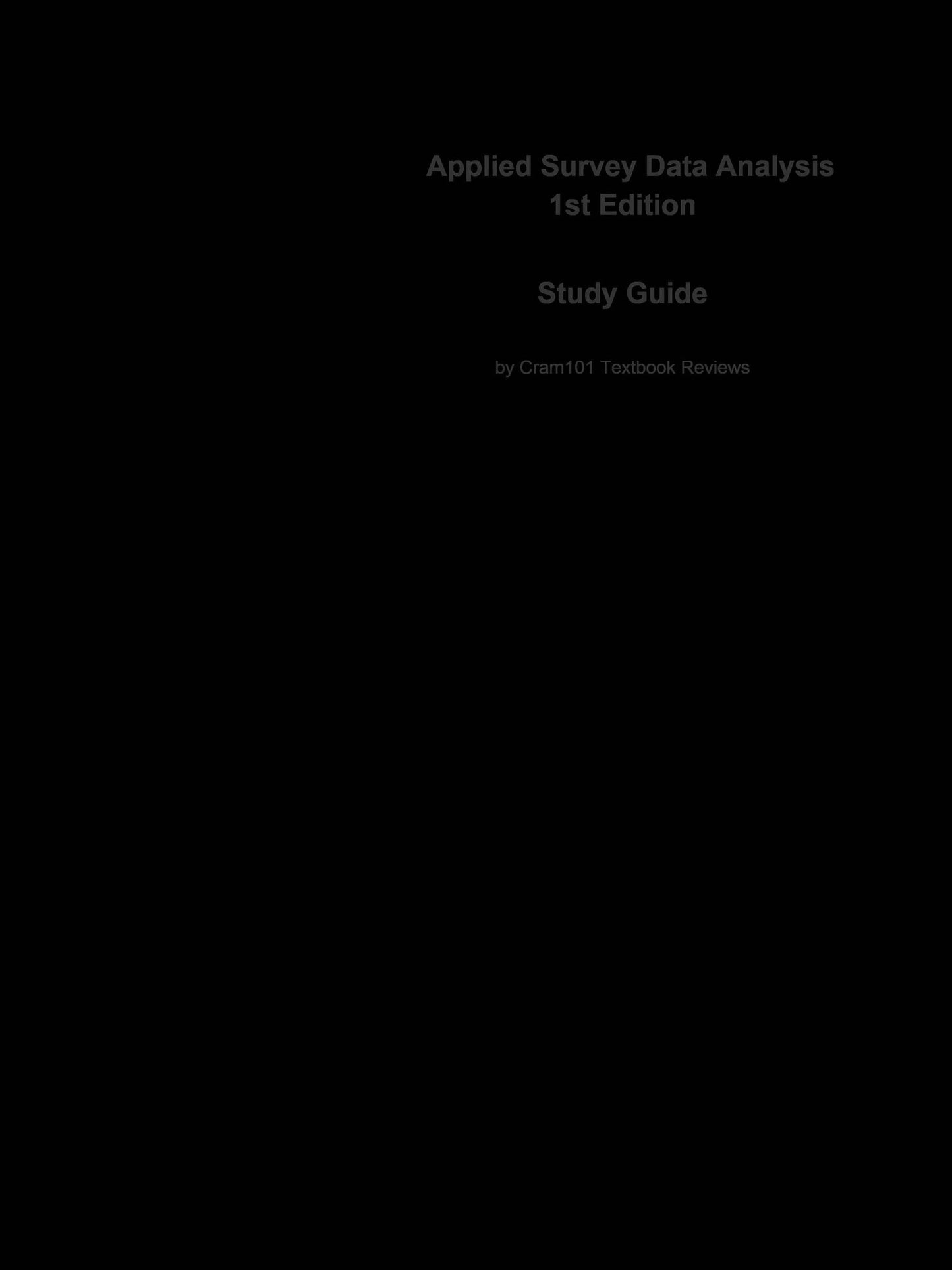 Applied Survey Data Analysis: Statistics, Statistics