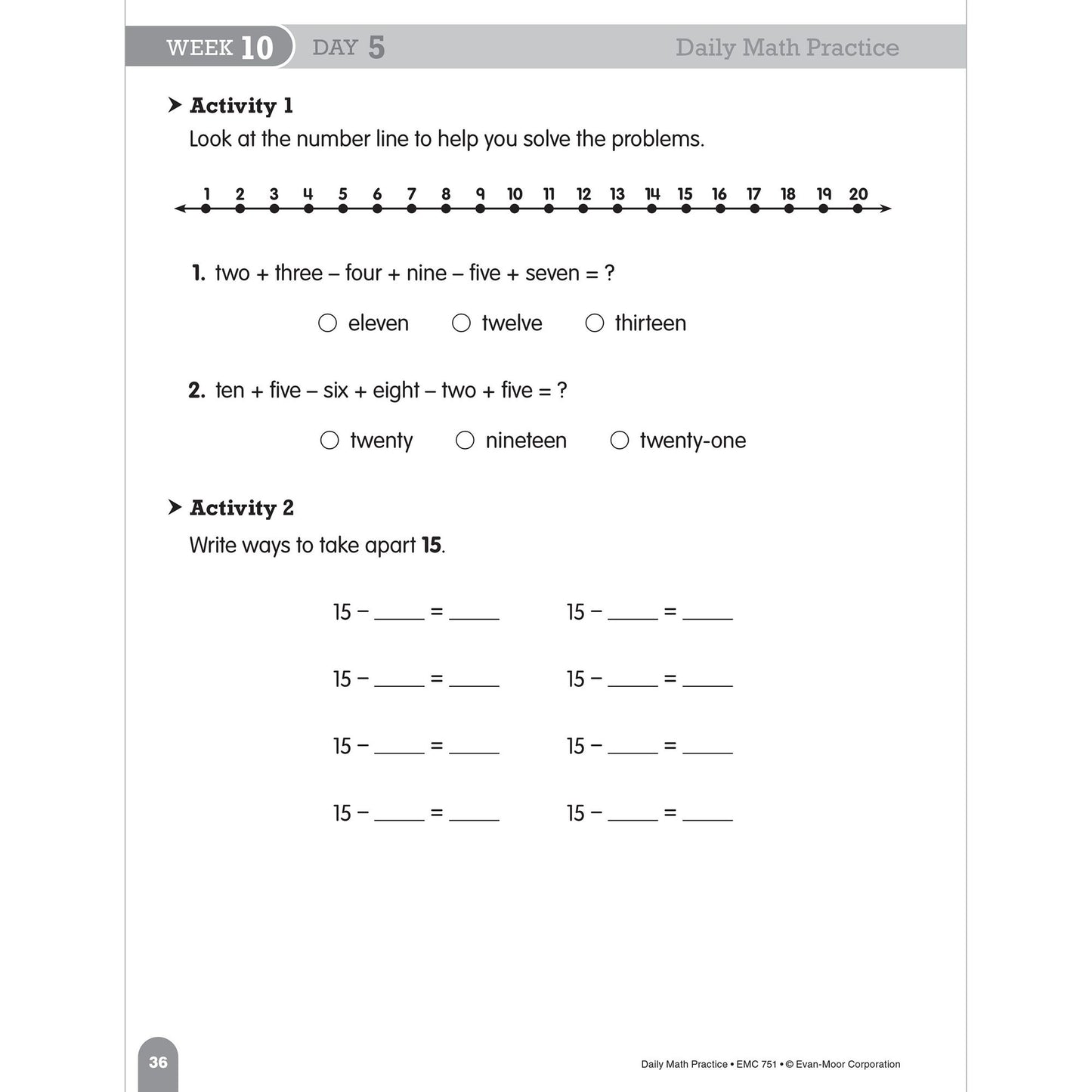 Daily Math Practice, Grade 2
