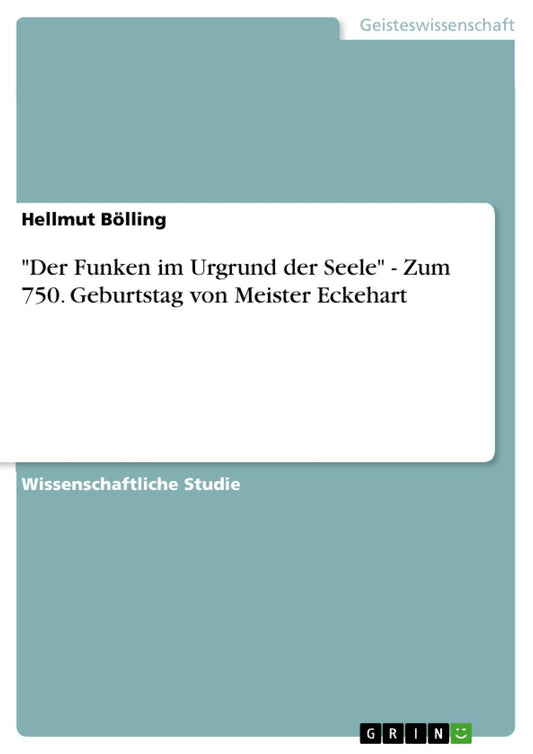 "Der Funken im Urgrund der Seele" - Zum 750. Geburtstag von Meister Eckehart
