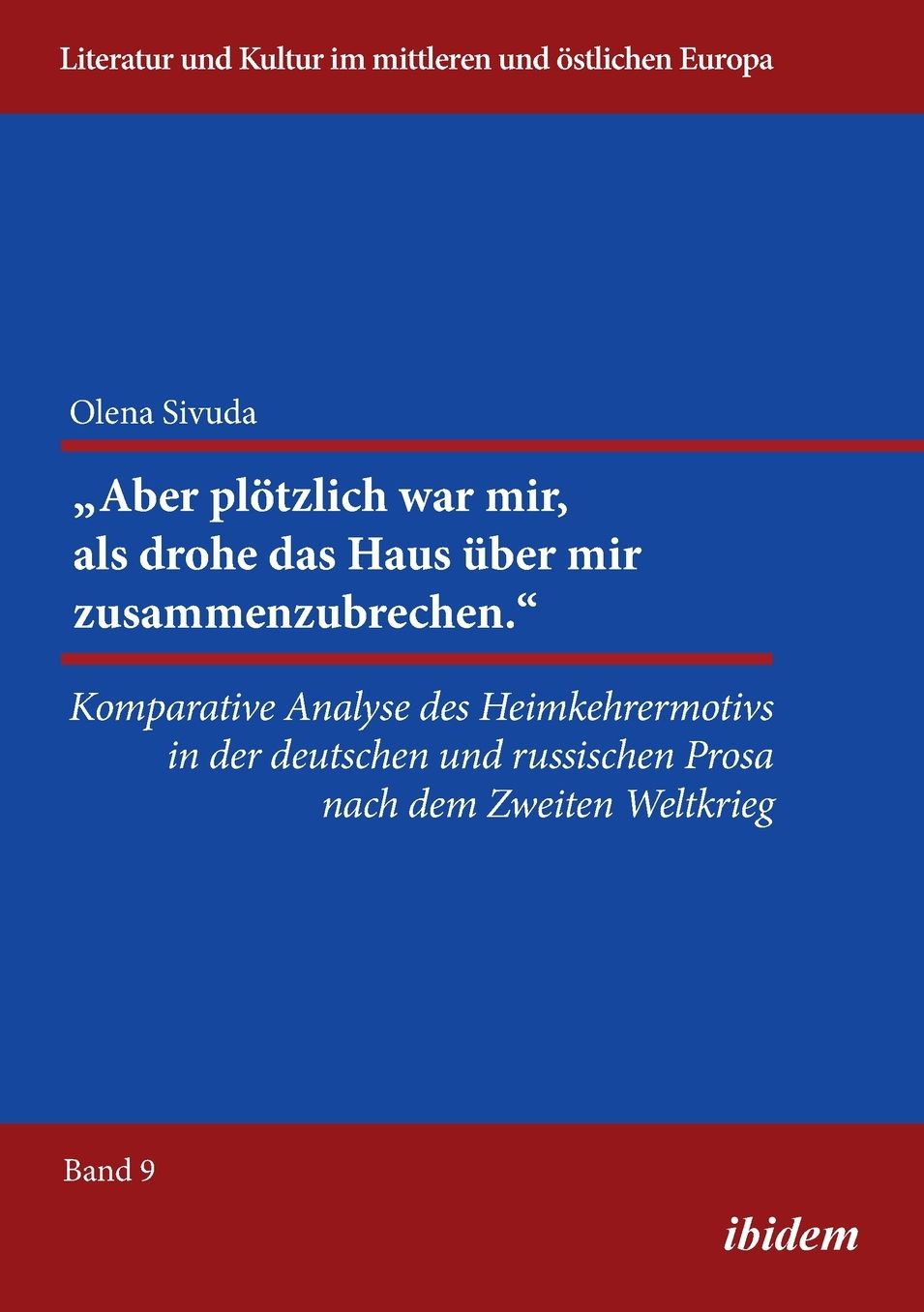"Aber plÃ¯Â¿Â½tzlich war mir, als drohe das Haus Ã¯Â¿Â½ber mir zusammenzubrechen."