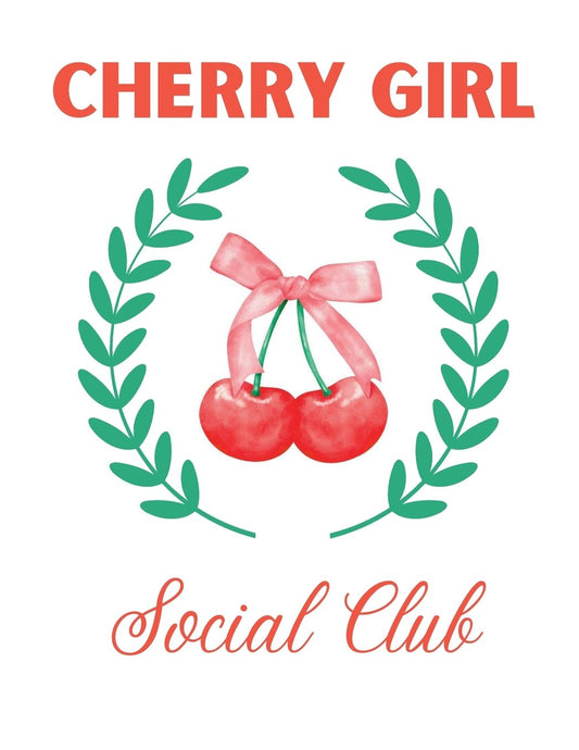 "Cherry Girl Social Club" Aesthetic Notebook Journal: Cute Cherry Coquette Journal for Writing, Notes & Daily Inspiration