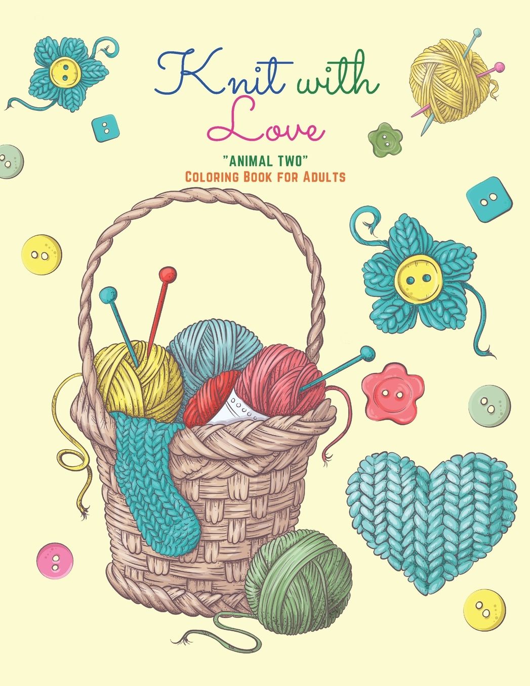 "ANIMAL TWO" Coloring Book for Adults: Notebook, Large 8.5"x11", Ability to Relax, Brain Experiences Relief, Lower Stress Level, Achieve Mindfulness