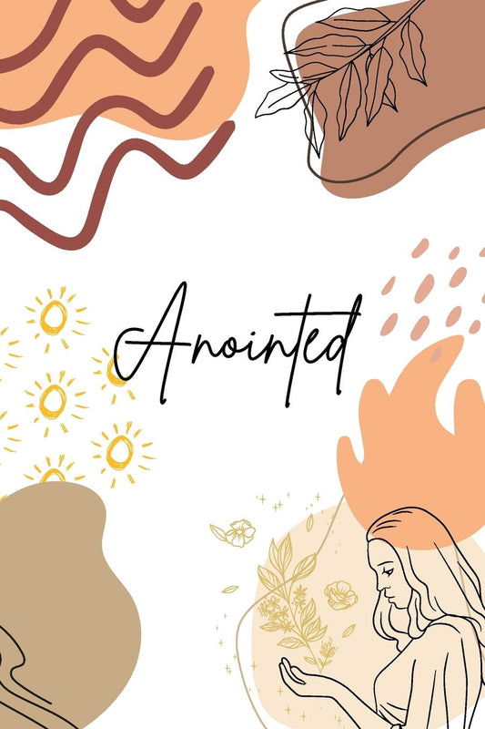 "Anointed" Prayer Journal Beautiful Minimalist Beige Notebook: Bible Study Notebook for Church Notes Bible Journaling